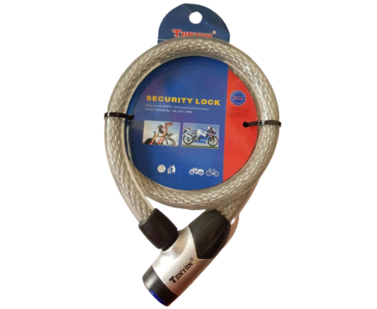 Heavy Duty Motorbike Wire Lock For Bike Safety - 1 Piece