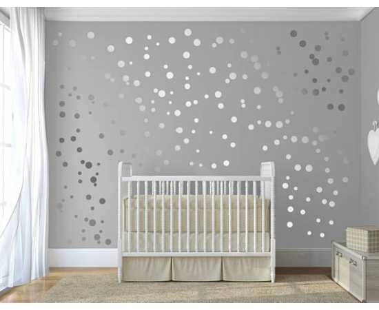 Dot Circles Polka Dots Circle Wall Stickers - Pack Of 100