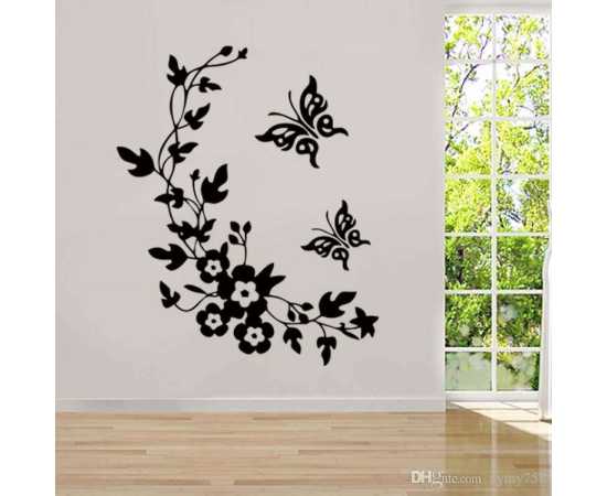 Floral Pattern Designed Wall Stickers