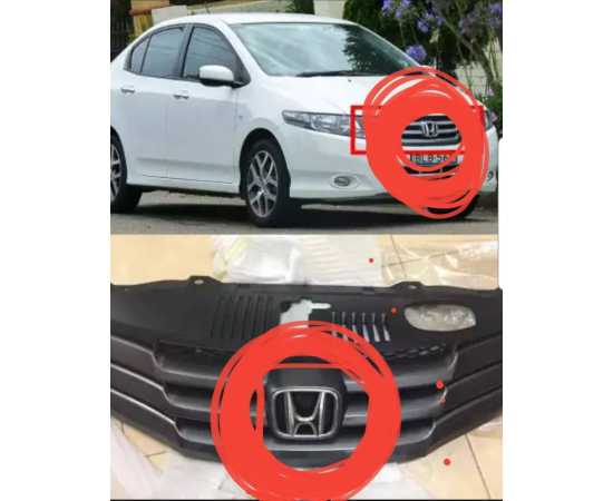 Honda City Genuine Hard Front Grill Monogram - 1 Piece