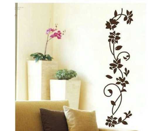 4 Feet's Simple Floral Bail Flowers Wall Sticker