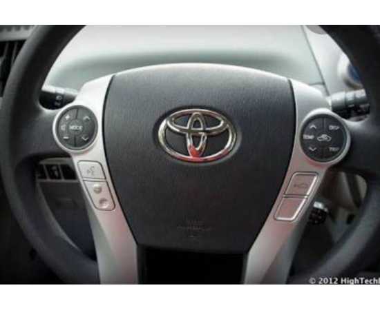 Toyota Steering Silver Logo Genuine Hard Monogram - 1 Piece