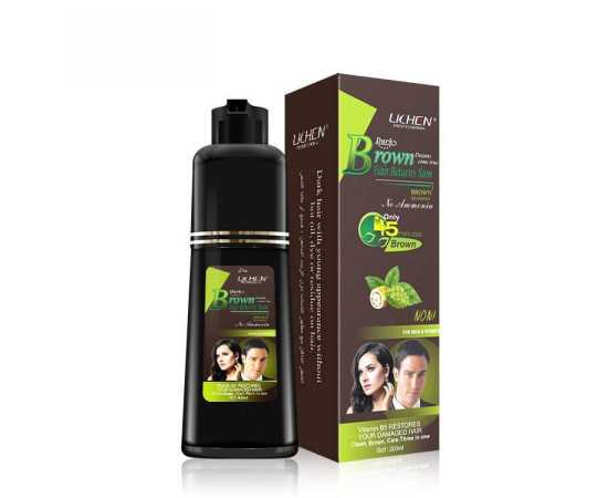 Lichen Brown Hair Color Dye Shampoo - 200 ML