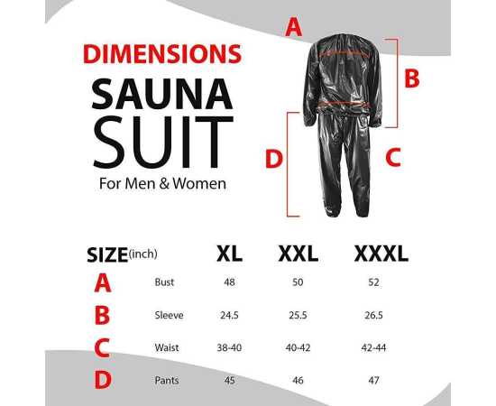 Sauna Slimming Suit For Extra Weight Losing - 1 Set
