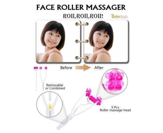 2 In 1 Face Roller Massager Double Chin Remover For Women
