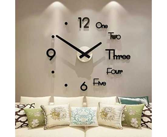3D Acrylic Wall Clock For Home Decoration