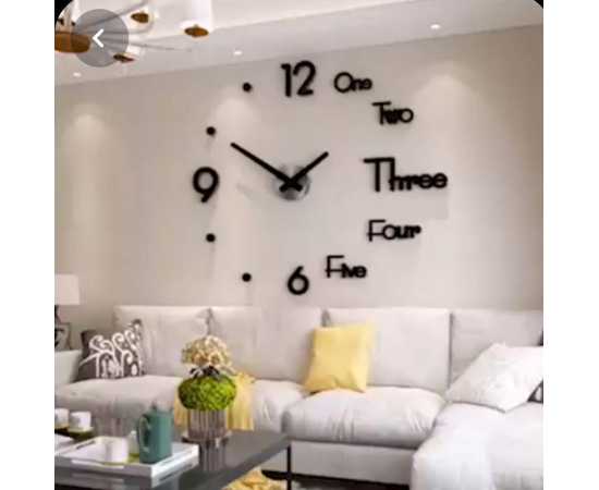 3D Acrylic Wall Clock For Home Decoration