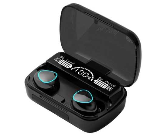TWS M10 Wireless Bluetooth Black Earbuds - 3500mAh - 1 Pack