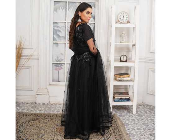 Bint al Bilaad Fancy Stylish Embroidered Suit For Women - Black - Pack of 3 PCS Bint al Bilaad Fancy Stylish Embroidered Suit For Women - Black - Pack of 3 PCS
