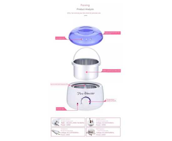 Pro-Wax 100 Professional Hair Removal Wax Heater Machine 100 Watts