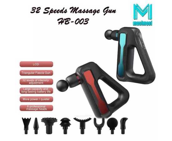 Original Blueidea Electric Massage Gunn 32 Level Fascial Gunn With 8 Massage Heads Bld-888