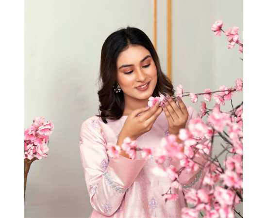 Bint al Bilaad Khadi Viscose Embroidered Suit For Women - Light Pink - Pack of 2 PCSBint al Bilaad Khadi Viscose Embroidered Suit For Women - Light Pink - Pack of 2 PCS Bint al Bilaad Khadi Viscose Embroidered Suit For Women - Light Pink - Pack of 2 PCSBint al Bilaad Khadi Viscose Embroidered Suit For Women - Light Pink - Pack of 2 PCS