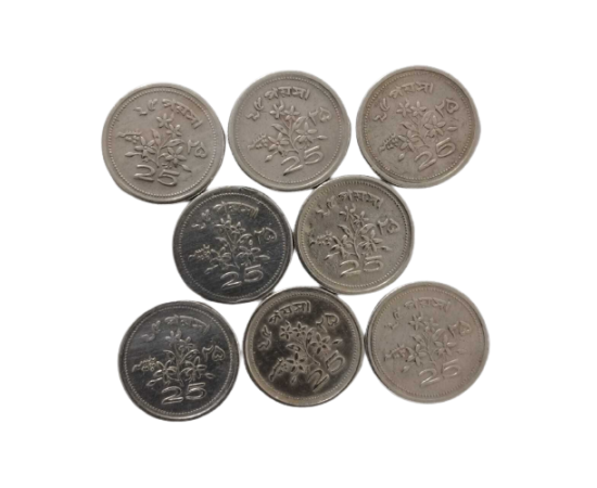 Pakistan Collectible 25 Paisa Coin Of 8 Years 1967-1974- Pack of 30 Coins