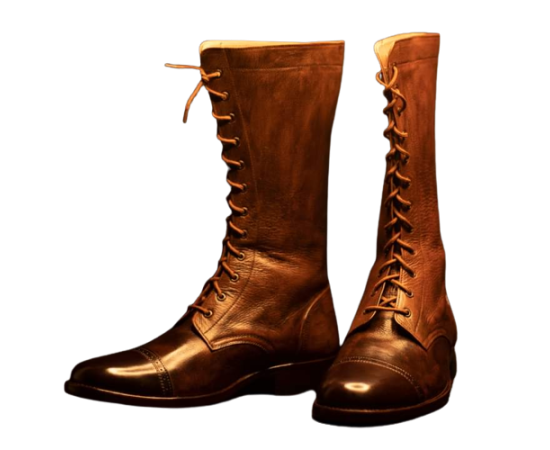 Long shoes In Pure Leather - Brown