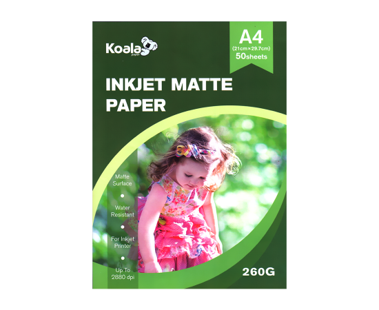 A4 Koala Inkjet Matt Printing Paper 260g - 50 Sheets