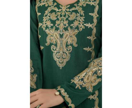 Needleast Khaddar Shirt & Dupatta Green Color Stitched Suit For Women - Pack of 2 PCS