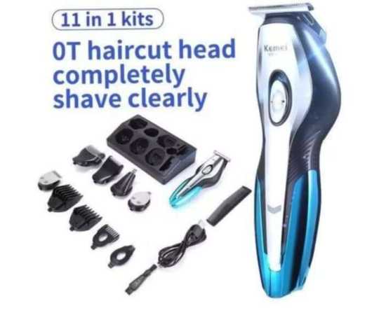 Kemei 5031- 11 In 1 Electric Rechargeable Hair Trimmer - Black