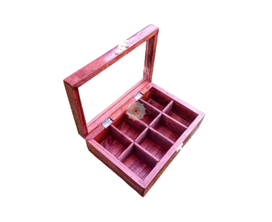 Spice Container Masala Box Rack With Wooden Spoon