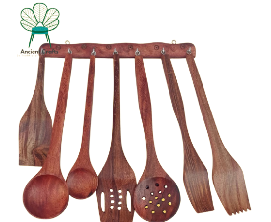 Wooden Non Stick Cooking Utensils Set  For Kitchen - 1 Set