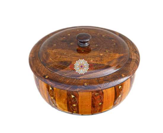 Hotpot With Brass Work Size 12" X 12"