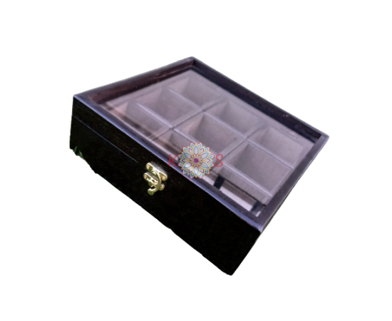 Spice Container Masala Box Rack With Wooden Spoon- 10 X 10