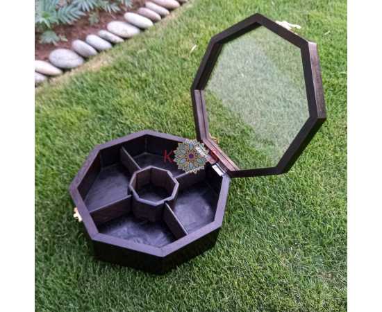 Spice Container Masala Box Rack 10 X 10 Solid Wooden Square