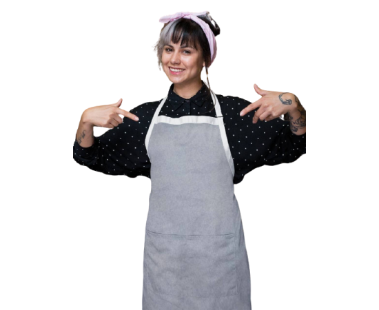 Multipurpose Apron For Kitchen Shaving Grooming - Grey
