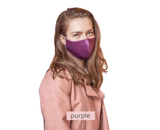 Satin Silk Purple Face Mask - 1 Piece