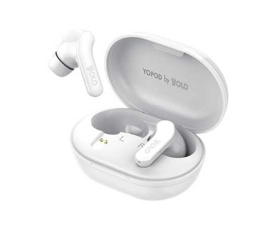 Yolo Pearl White High Bass Sound YoPod Earbuds - 1 Pack