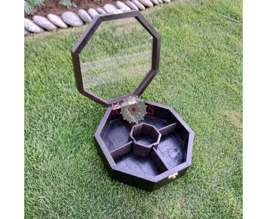 Spice Container Masala Box Rack 10 X 10 Solid Wooden Square