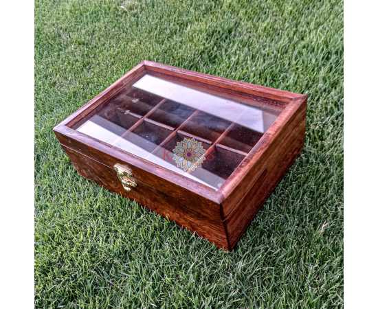 Spice Container Masala Box Rack With Wooden Spoon