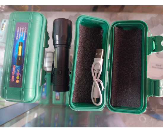 Portable USB Rechargeable Emergency Flashlight Torch