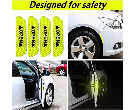 Warning Mark Reflective Tape Car Door Sticker - 4 PiecesWarning Mark Reflective Tape Car Door Sticker - 4 PiecesWarning Mark Reflective Tape Car Door Sticker - 4 Pieces