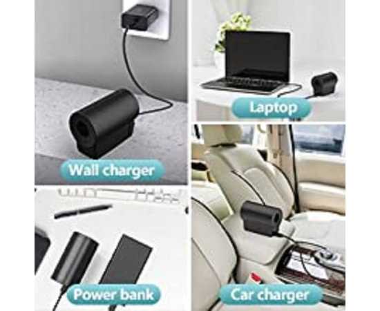 Pumteck Rechargeable Electric Air Pump With 4 Nozzle, For Inflatables - 4000mAh