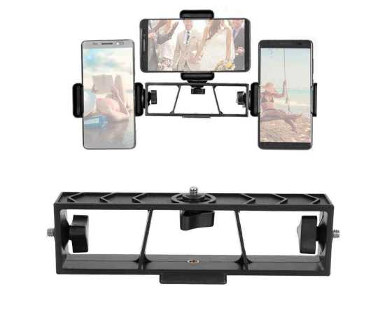 Yunteng Triple Side Clamp For Mobile Video Grapy – Black