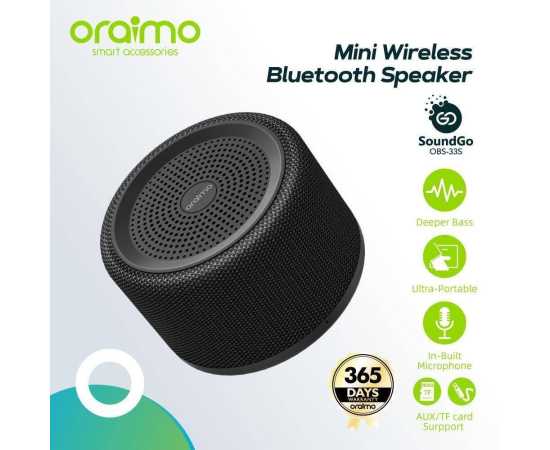 Oraimo OBS-33S Bluetooth Wireless Speaker - Black