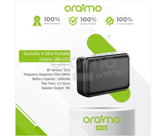 Oraimo OBS-02S Bluetooth Wireless Speaker - Black