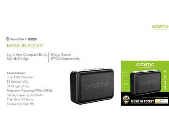 Oraimo OBS-02S Bluetooth Wireless Speaker - Black