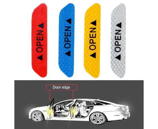 Warning Mark Reflective Tape Car Door Sticker - 4 Pieces