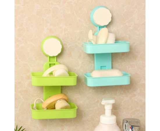 Double Layer Wall Mounted Soap Holder - 1 Piece