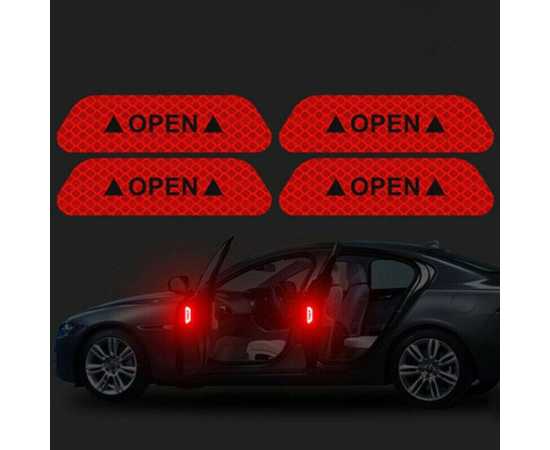 Warning Mark Reflective Tape Car Door Sticker - 4 Pieces