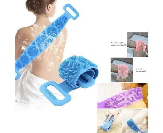 Bath Silicone Shower Body Scrubber Belt - 1 Piece