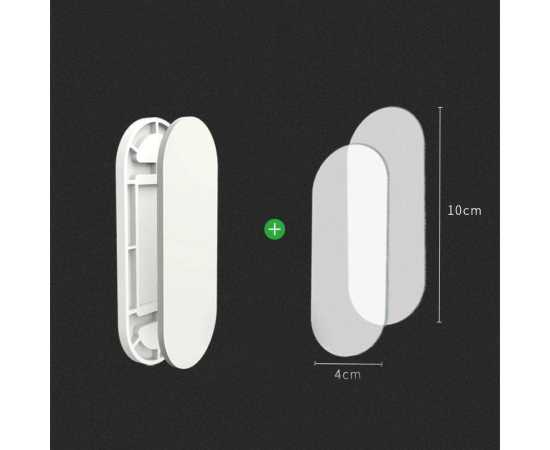 Wall Mounted Punch Free Adhesive Plug Cable Wire Socket Holder - 4 Pieces