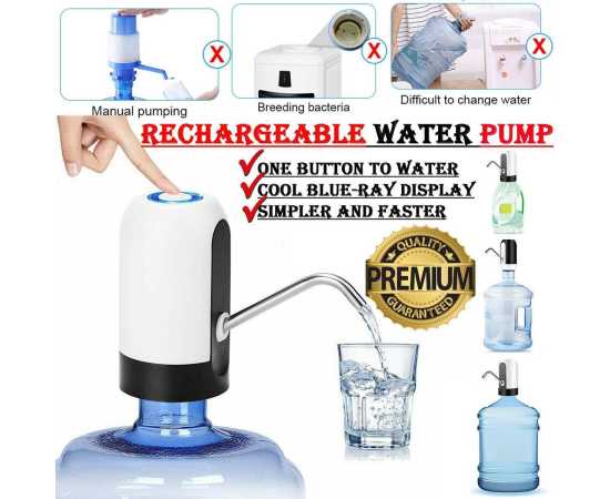 USB Cable Rechargeable Automatic Drinking Water Pump Dispenser