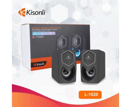 Kisonli Multimedia USB Bluetooth Loud Speaker - Black L-1020