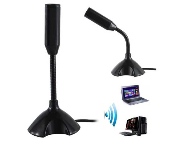 USB Mini Stand Microphone - Black