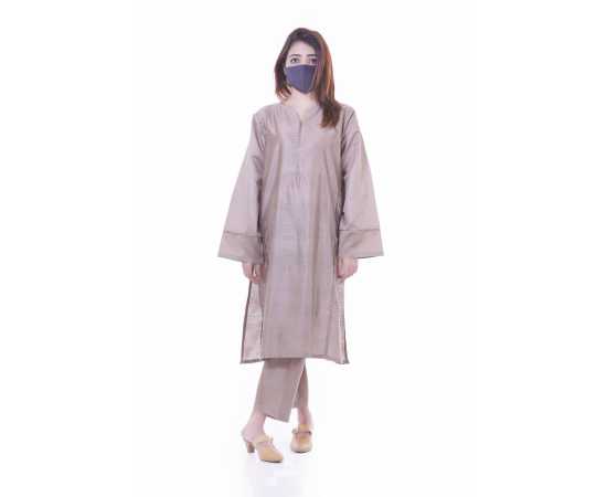 Embroidered Two Piece Suit Khadi Viscose Best for all season - Light Purple - BAB33 Embroidered Two Piece Suit Khadi Viscose Best for all season - Light Purple - BAB33