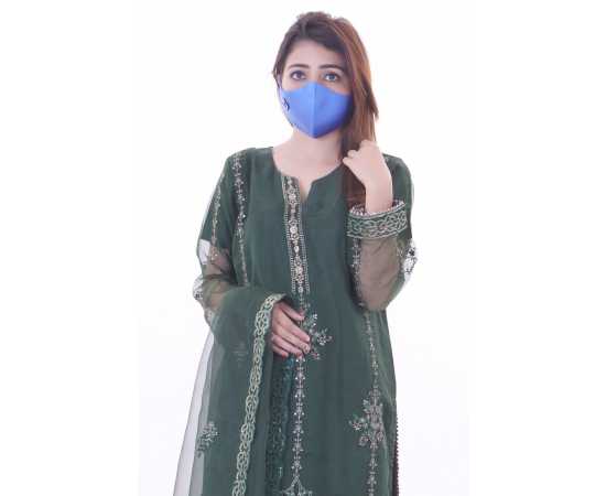 Organza Embroidered Stitched Luxury Formal Three Piece Suit - Green - BAB11 Organza Embroidered Stitched Luxury Formal Three Piece Suit - Green - BAB11