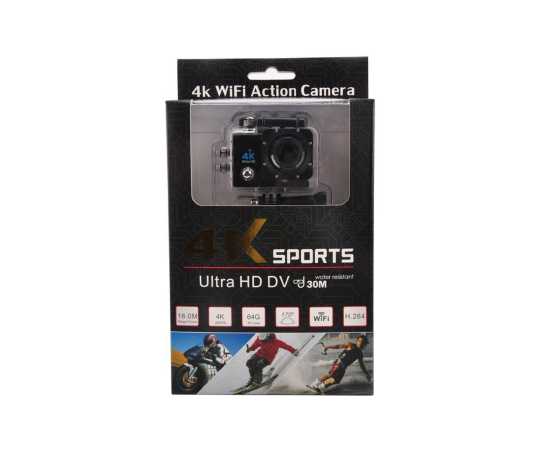 Action Sports Camera Wifi 4K - Black