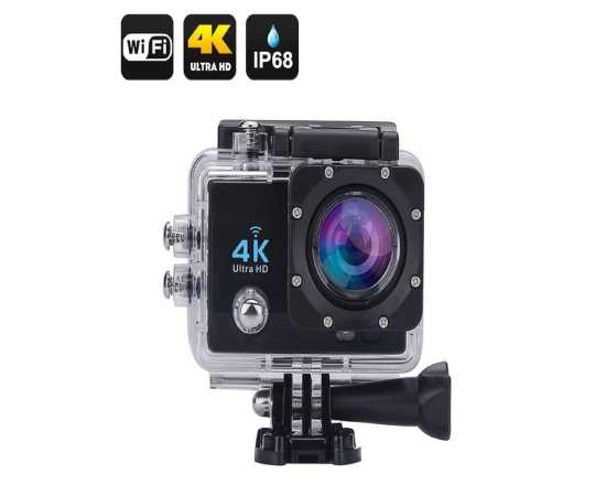 Action Sports Camera Wifi 4K - Black